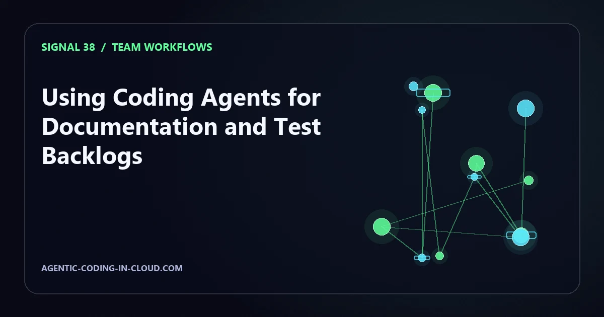 Using Coding Agents for Documentation and Test Backlogs