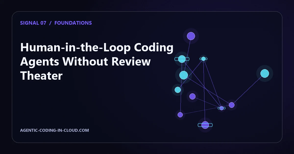 Human-in-the-Loop Coding Agents Without Review Theater