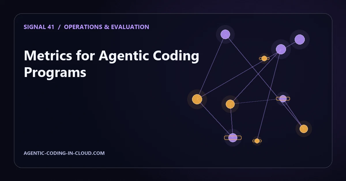 Metrics for Agentic Coding Programs