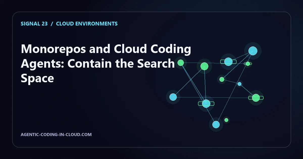 Monorepos and Cloud Coding Agents: Contain the Search Space