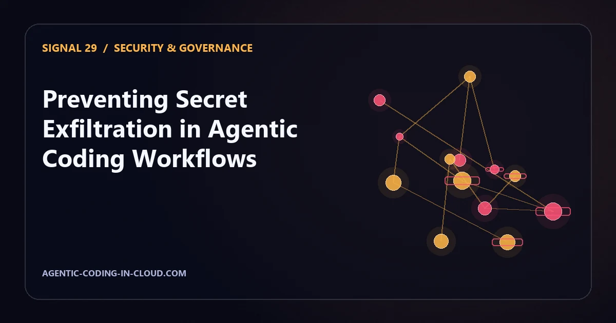 Preventing Secret Exfiltration in Agentic Coding Workflows
