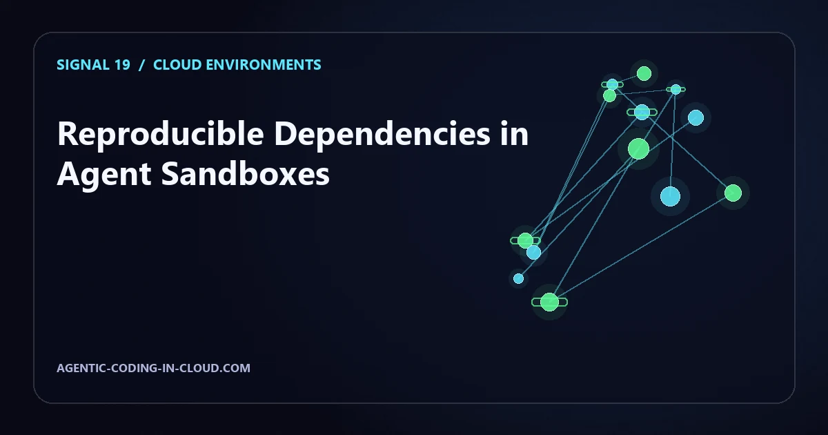 Reproducible Dependencies in Agent Sandboxes